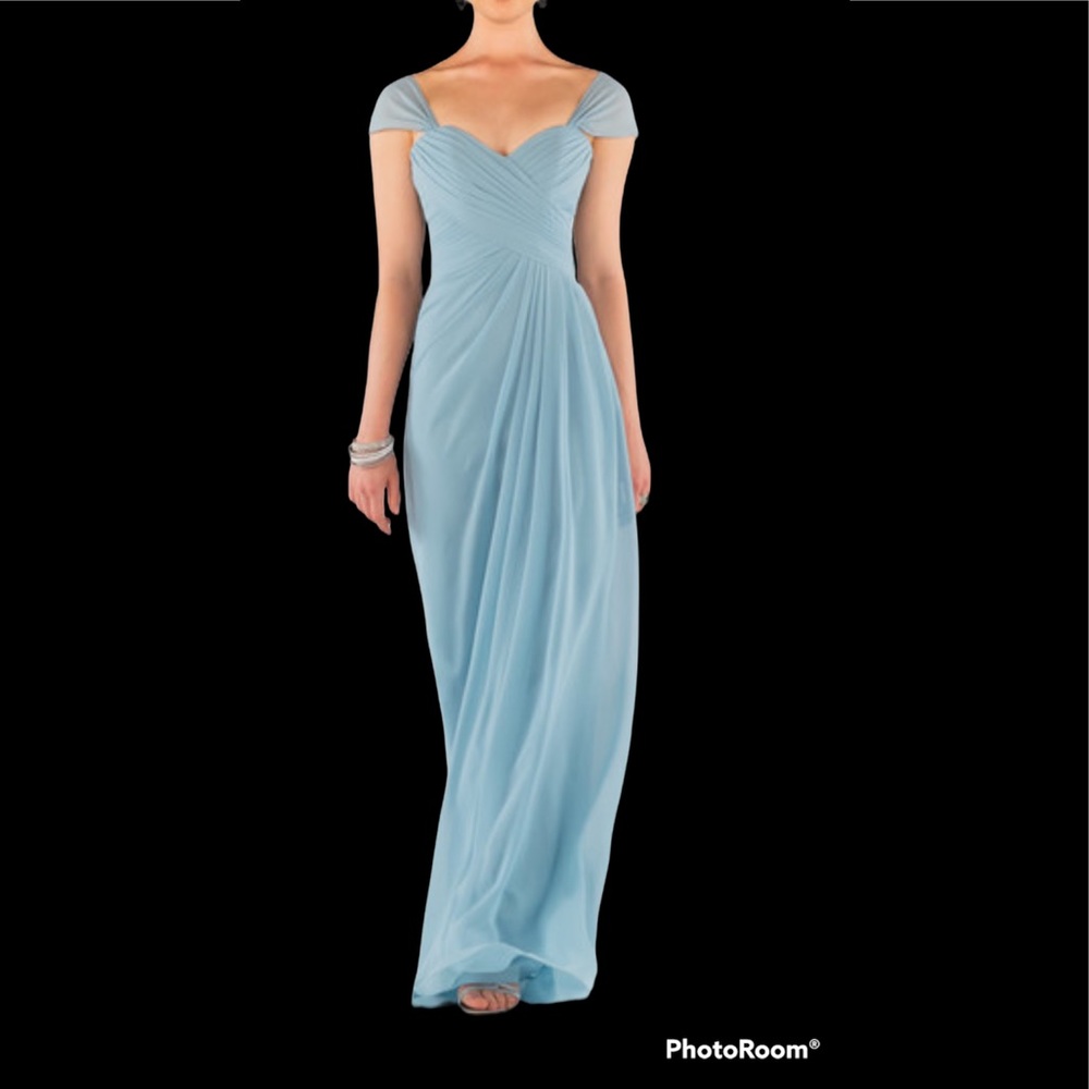- - Sorella Vita  Chiffon /  sweetheart cap-sleeve  dress.